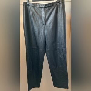 Venezia Classic Black Leather Pants